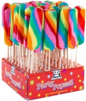 Regenboog ovaal lolly